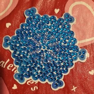 Reserve 3MM Handmade Blue Rhinestone Snowflake Magnet
